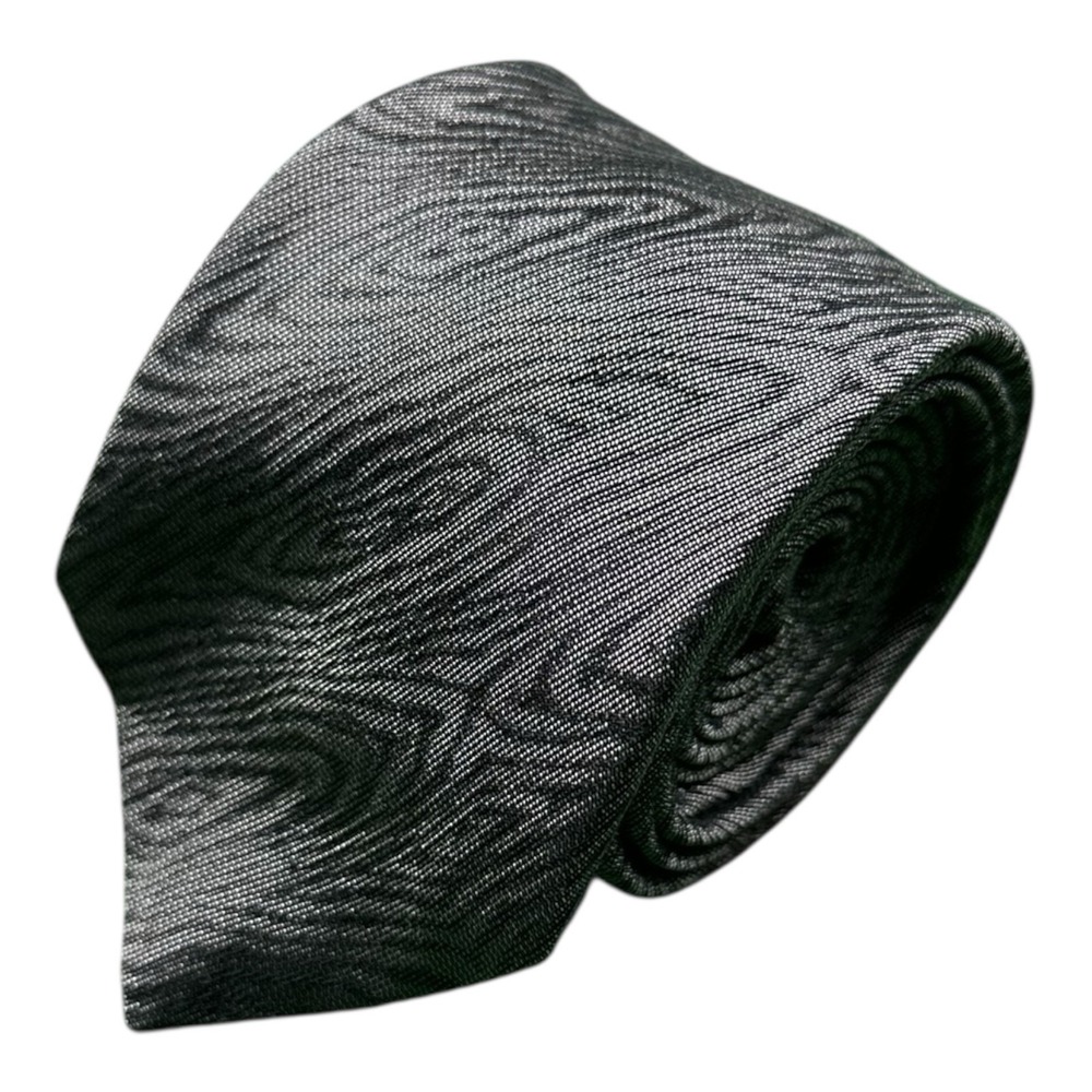 Altea Milano Gray Tiger Stripe Pure Silk Men's Tie‎ 3 Inch Width